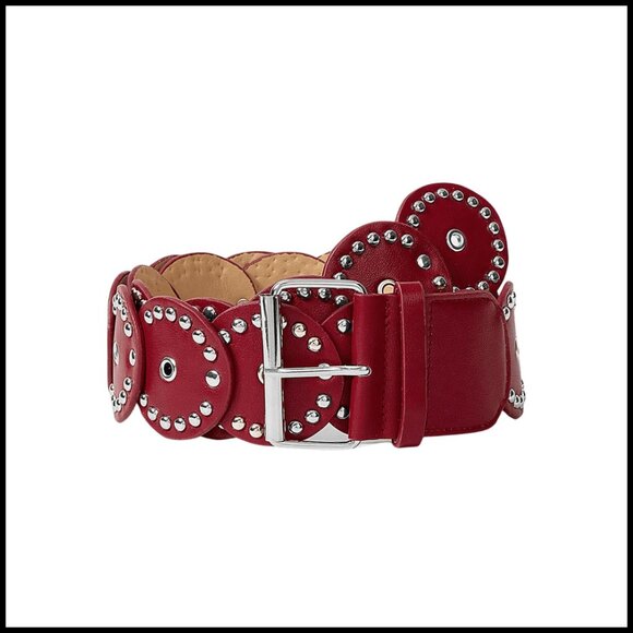 Faux Leather Wide Belt Western Y2K Boho Chic Disk Buckle Waist Accessory main image 4